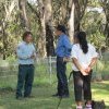 Rob Evitt, Peter Read and Sheena Kitchener at Appin Massacre Memorial 